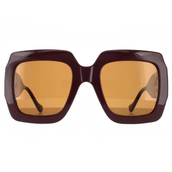 NEW GUCCI OVERSIZED SQUARE WOMEN'S SUNGLASSES GG1022S 007 BURGUNDY GUCCI… - Picture 4 of 9